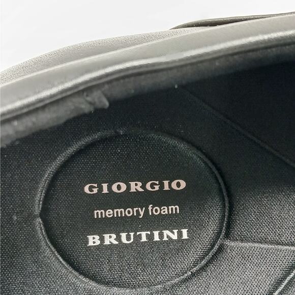 Giorgio Brutini Abrams Mens Dress Shoes 9.5 Black Leather Slip On Memory Foam - Picture 9 of 11